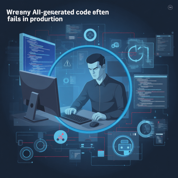 چرا کد تولیدشده توسط هوش مصنوعی در محیط تولید دوام نمی‌آورد؟
