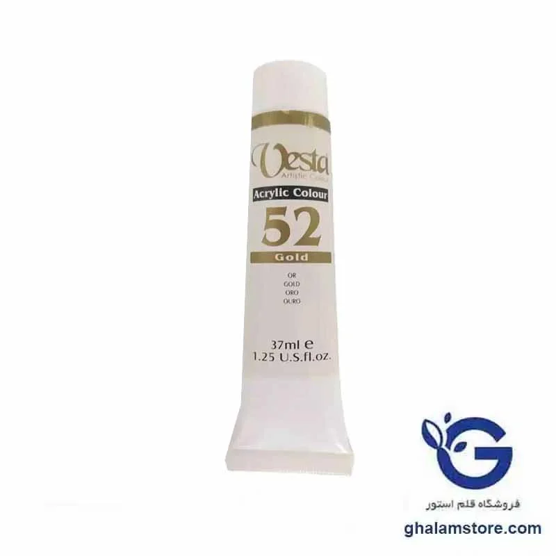 رنگ اکریلیک وستا مدل Gold 52 حجم 37 میلی لیتر